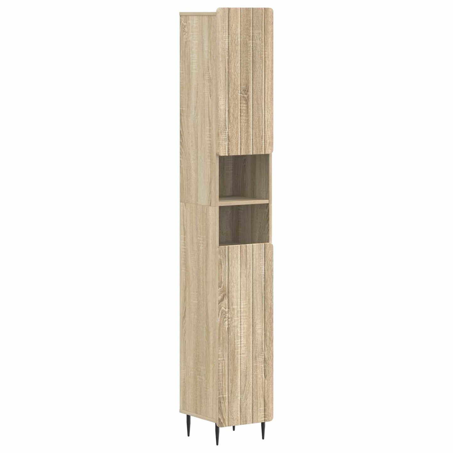 4-delige Badkamerkast Set ZWOLLE Sonoma Eiken Bewerkt hout is nu te koop bij PeponiXL, paradijselijk wonen!