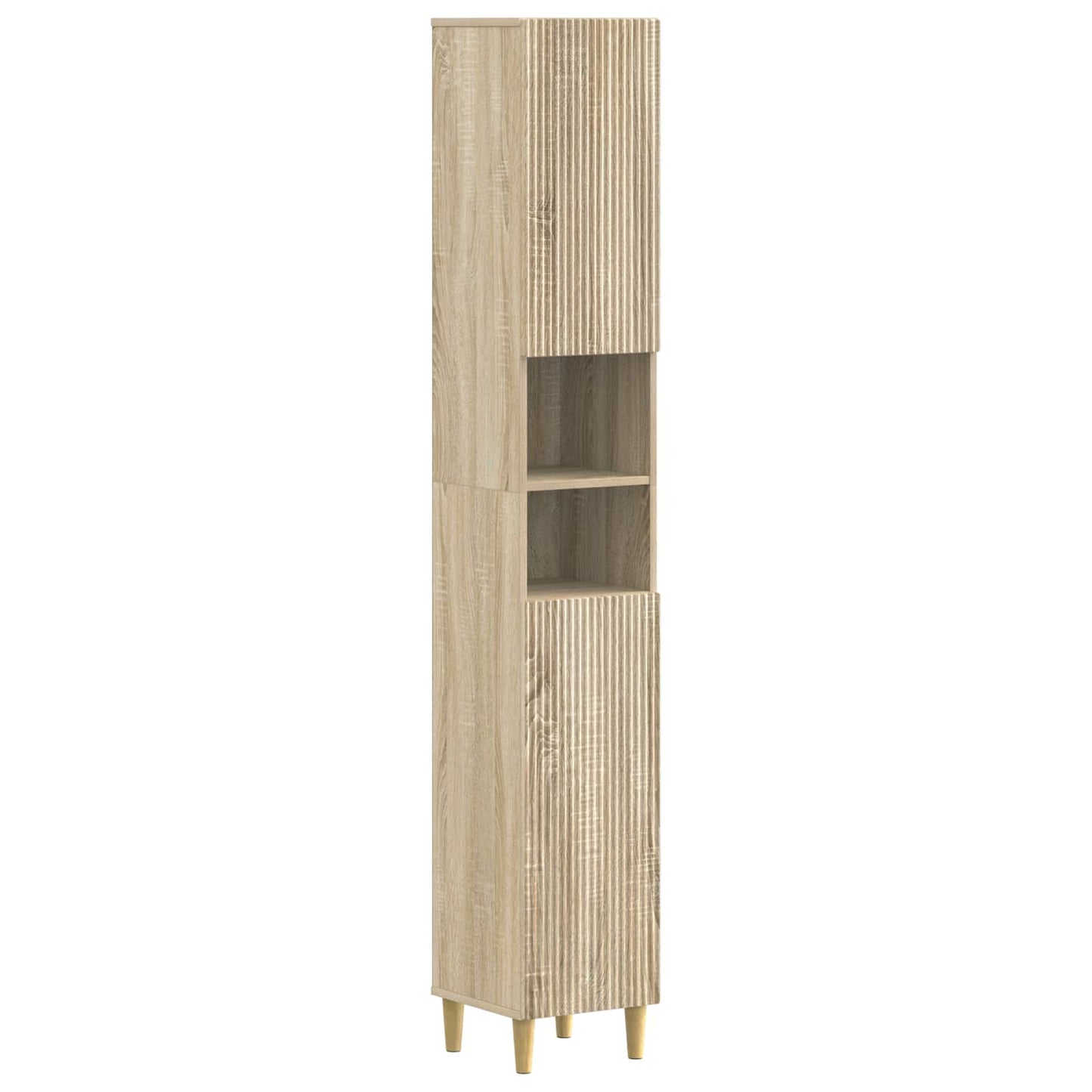 4-delige Badkamerkast Set ARNHEM Sonoma Eiken Bewerkt hout is nu te koop bij PeponiXL, paradijselijk wonen!