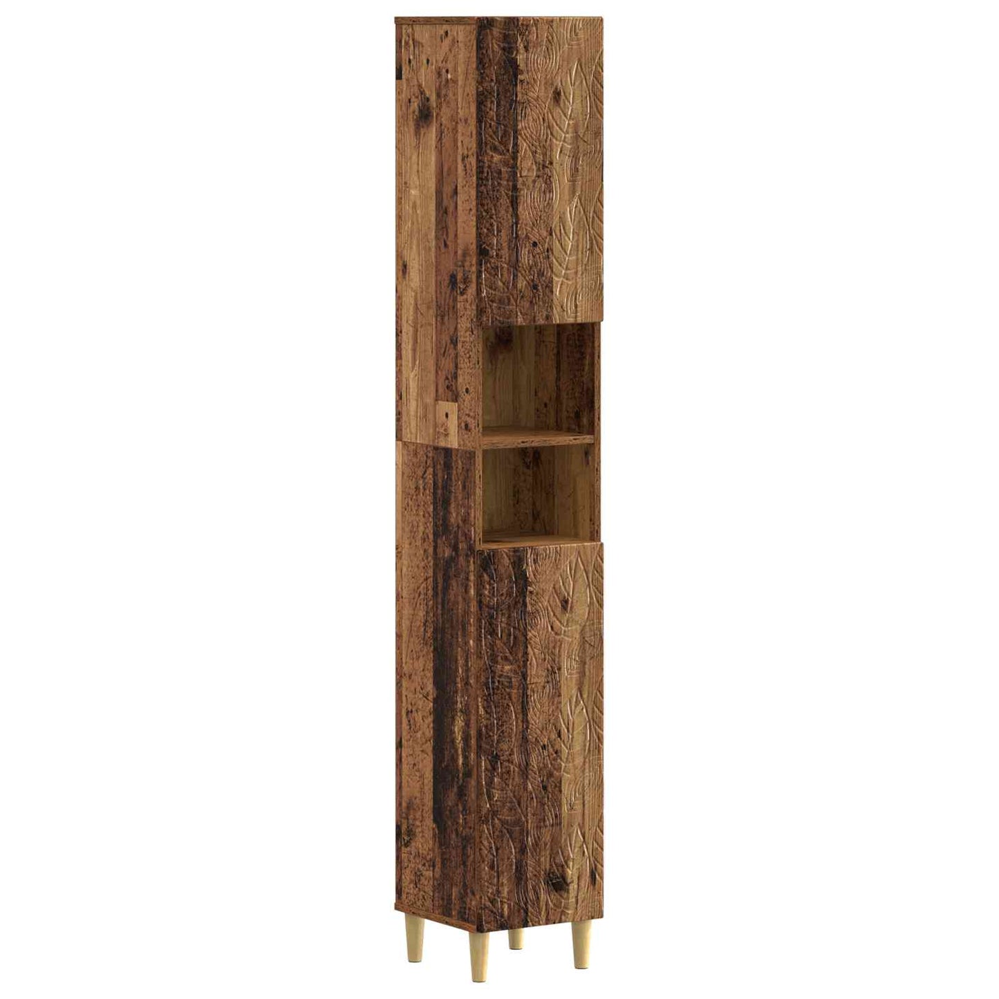 4-delige Badkamerkast Set DELFT Oud hout Bewerkt hout is nu te koop bij PeponiXL, paradijselijk wonen!