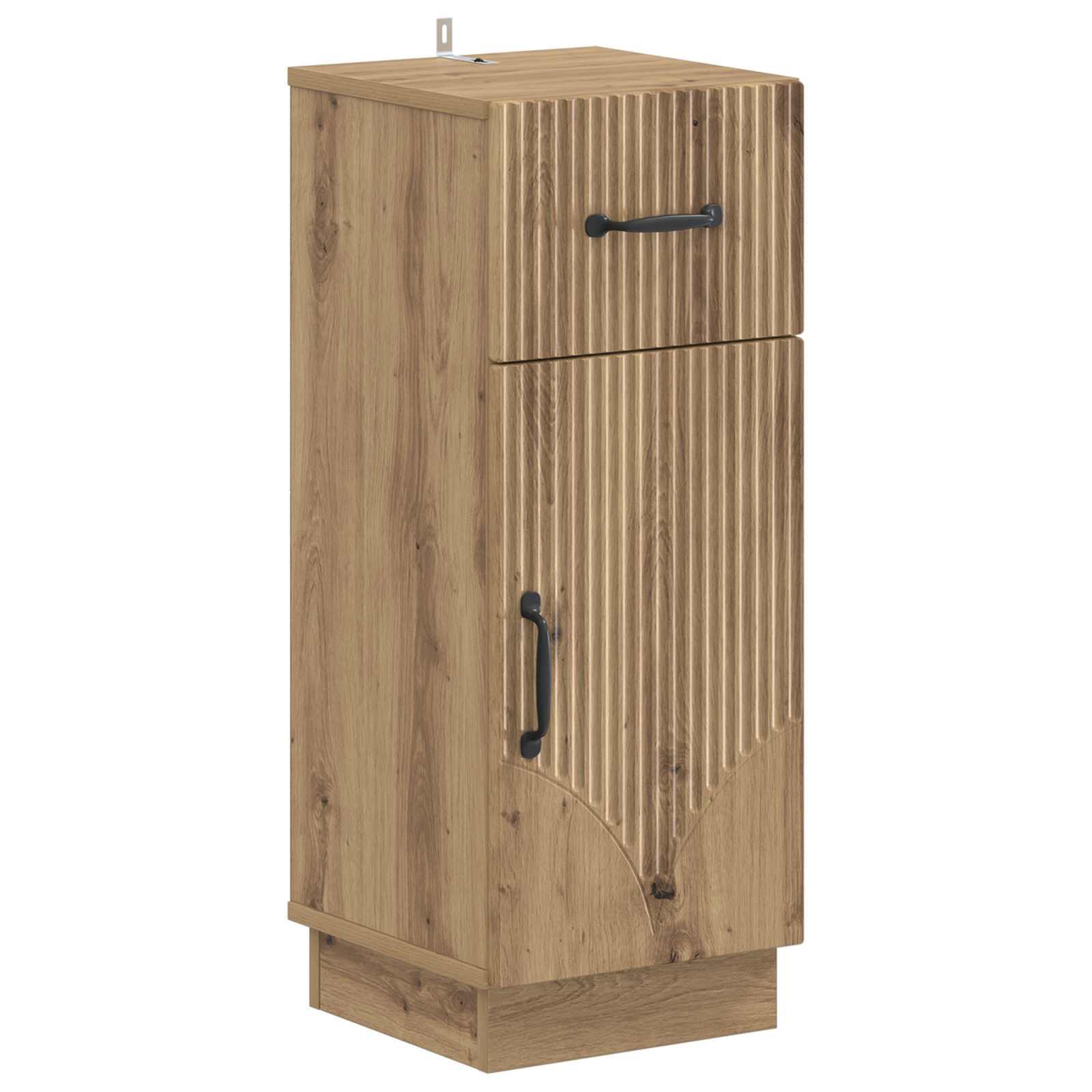 4-delige Badkamerkast Set HOORN Artisanaal eiken Bewerkt hout is nu te koop bij PeponiXL, paradijselijk wonen!