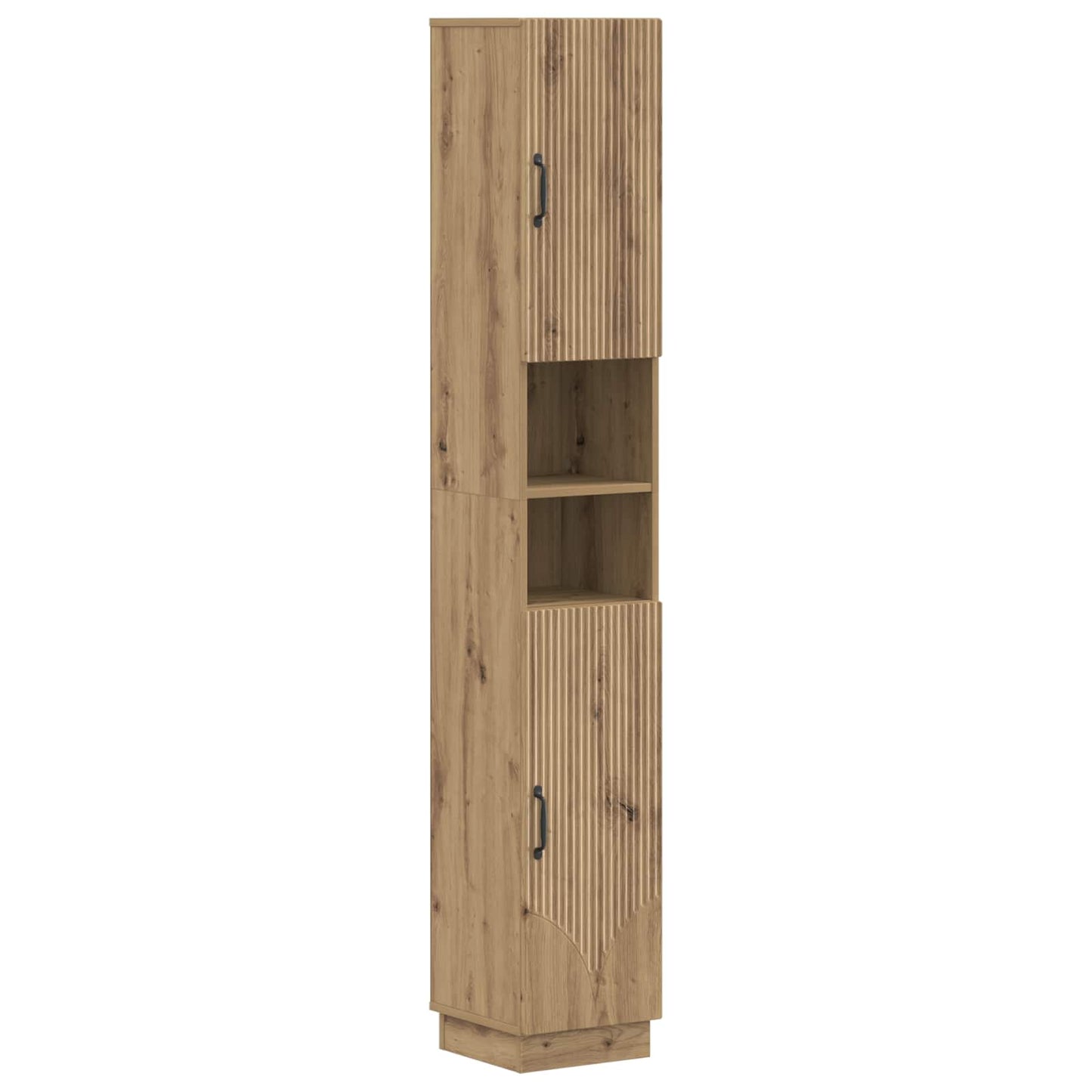 4-delige Badkamerkast Set HOORN Artisanaal eiken Bewerkt hout is nu te koop bij PeponiXL, paradijselijk wonen!