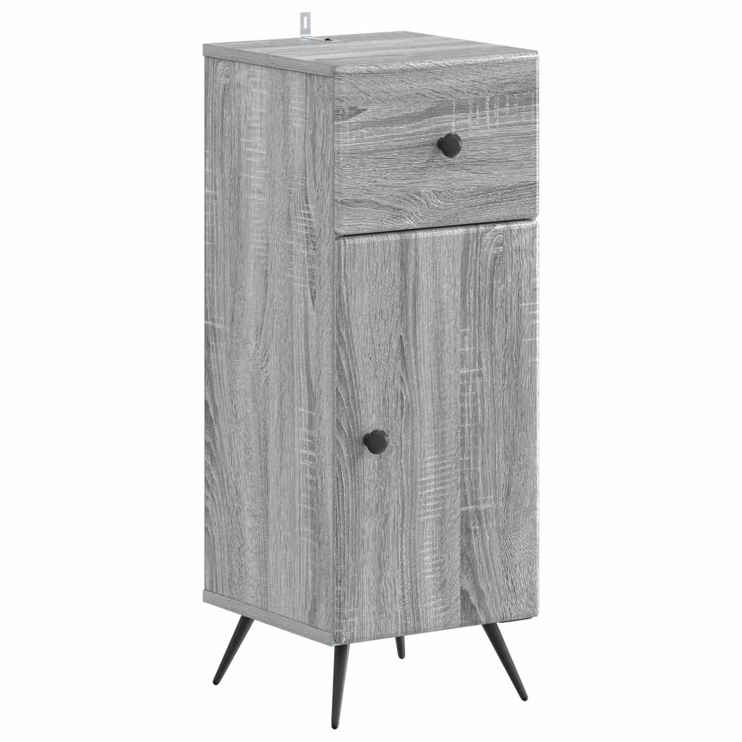 4-delige Badkamerkast Set BREDA Grijs Sonoma Bewerkt hout is nu te koop bij PeponiXL, paradijselijk wonen!