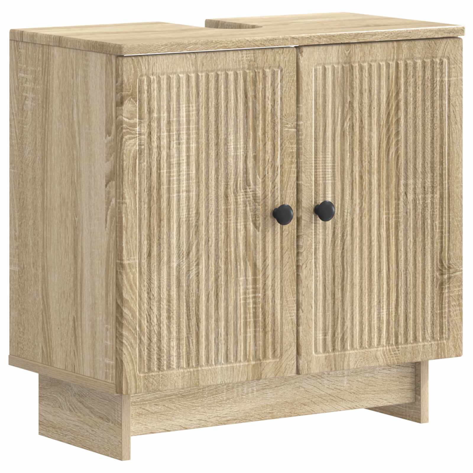 2-delige Badkamerkast Set EDE Sonoma Eiken Bewerkt hout is nu te koop bij PeponiXL, paradijselijk wonen!