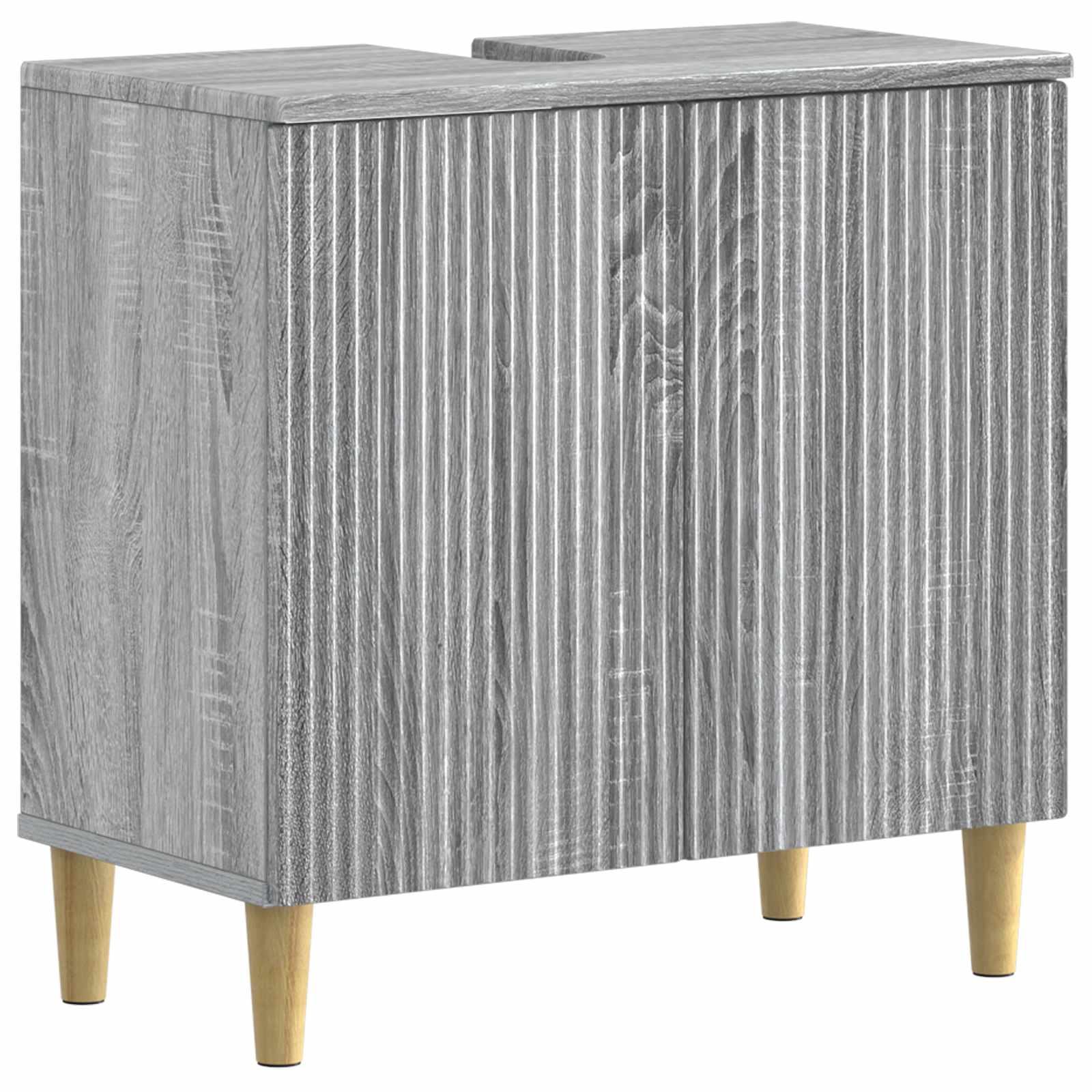 2-delige Badkamerkast Set ARNHEM Grijs Sonoma Bewerkt hout is nu te koop bij PeponiXL, paradijselijk wonen!
