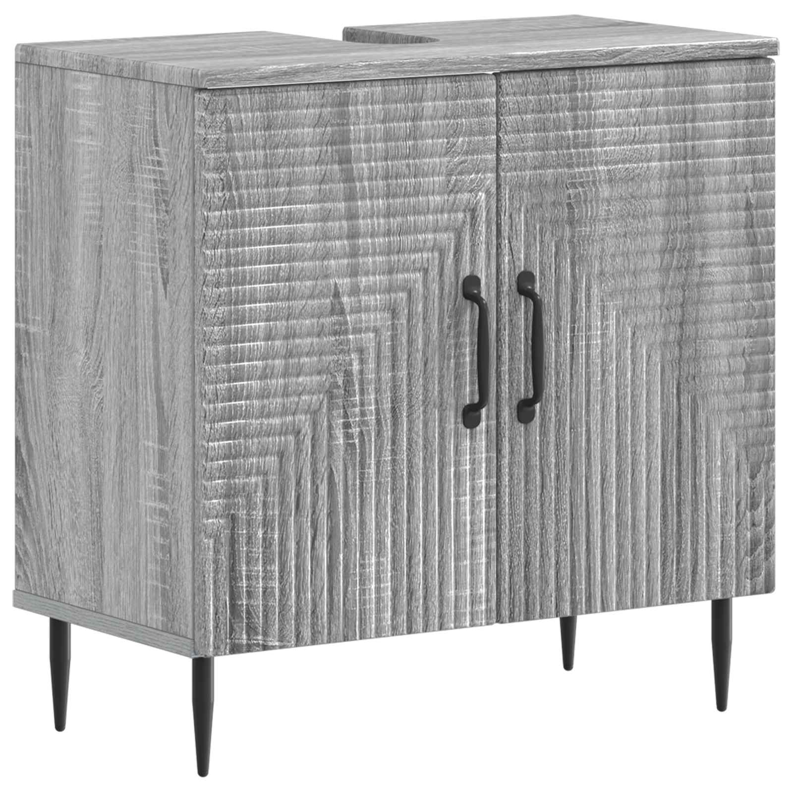 2-delige Badkamerkast Set HAARLEM Grijs Sonoma Bewerkt hout is nu te koop bij PeponiXL, paradijselijk wonen!