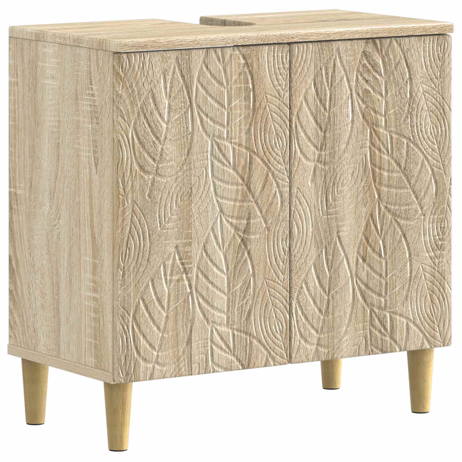 2-delige Badkamerkast Set DELFT Sonoma Eiken Bewerkt hout is nu te koop bij PeponiXL, paradijselijk wonen!