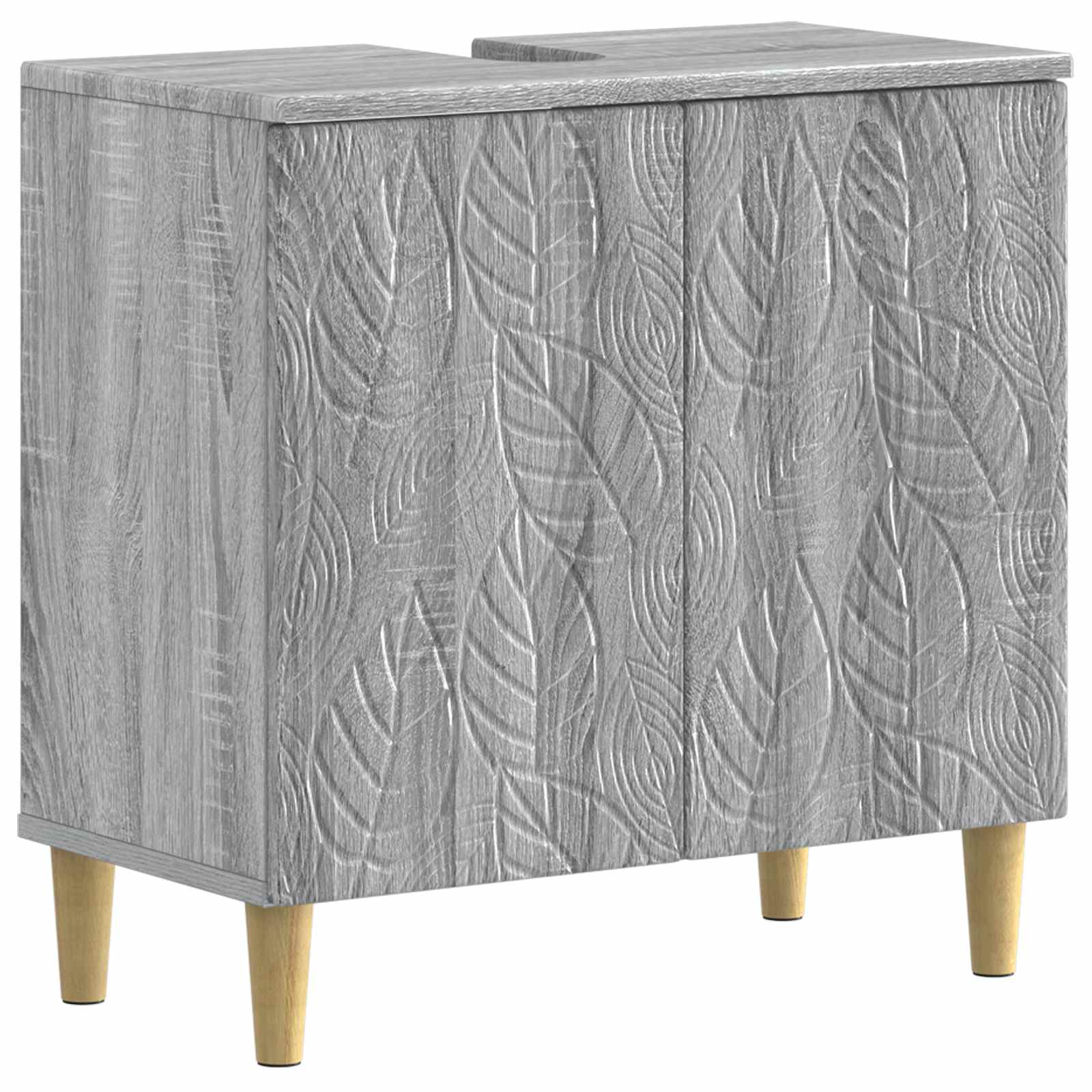 2-delige Badkamerkast Set DELFT Grijs Sonoma Bewerkt hout is nu te koop bij PeponiXL, paradijselijk wonen!