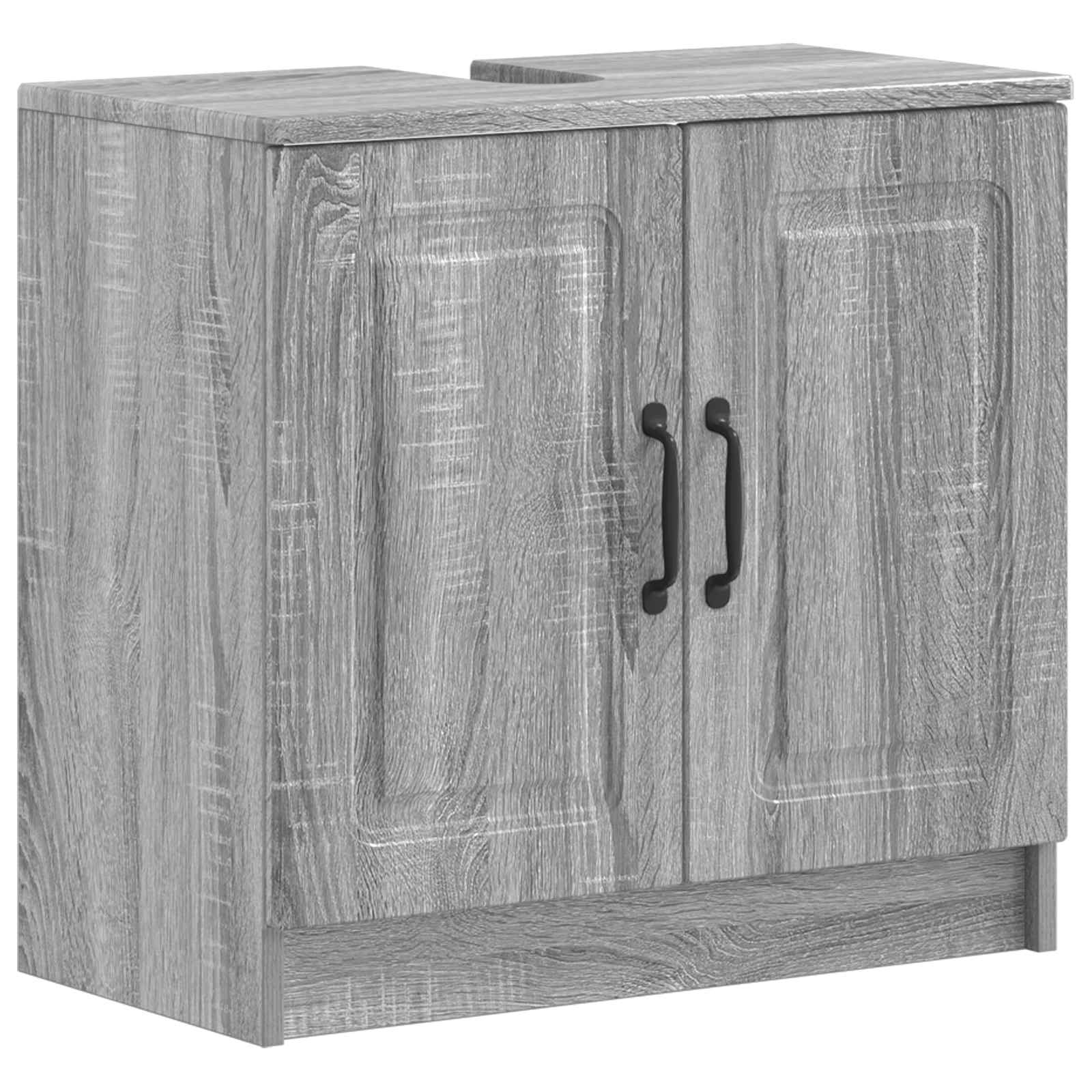2-delige Badkamerkast Set UTRECHT Grijs Sonoma Bewerkt hout is nu te koop bij PeponiXL, paradijselijk wonen!