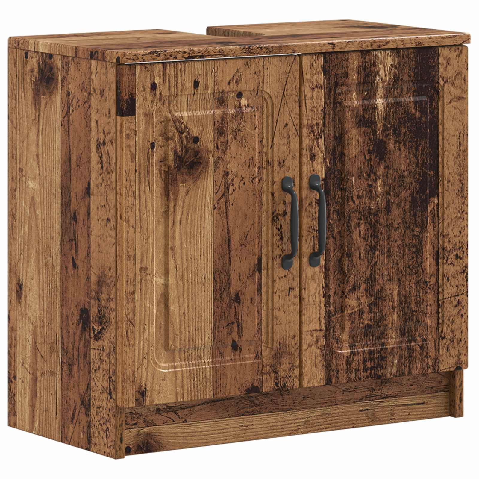 2-delige Badkamerkast Set UTRECHT Oud hout Bewerkt hout is nu te koop bij PeponiXL, paradijselijk wonen!