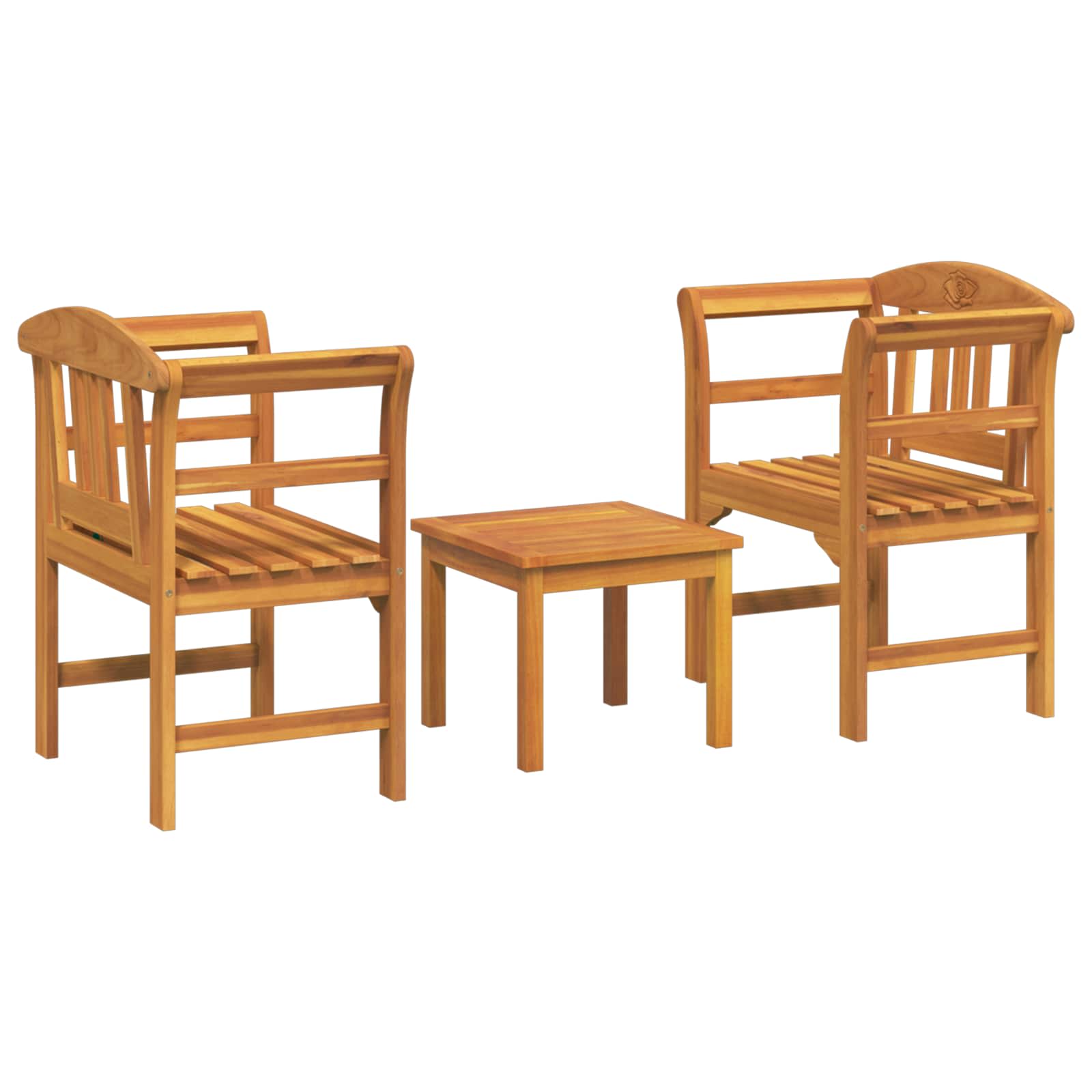 Tuinrozelounge set 3 pcs Massief Acaciahout is nu te koop bij PeponiXL, paradijselijk wonen!