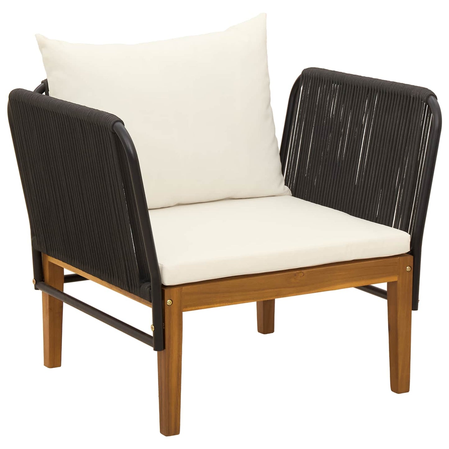 12 pcs Tuin loungeset Massief acaciahout & touw Naturel