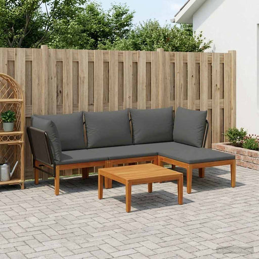 5 pcs Massief acaciahout & touw Naturel is nu te koop bij PeponiXL, paradijselijk wonen!