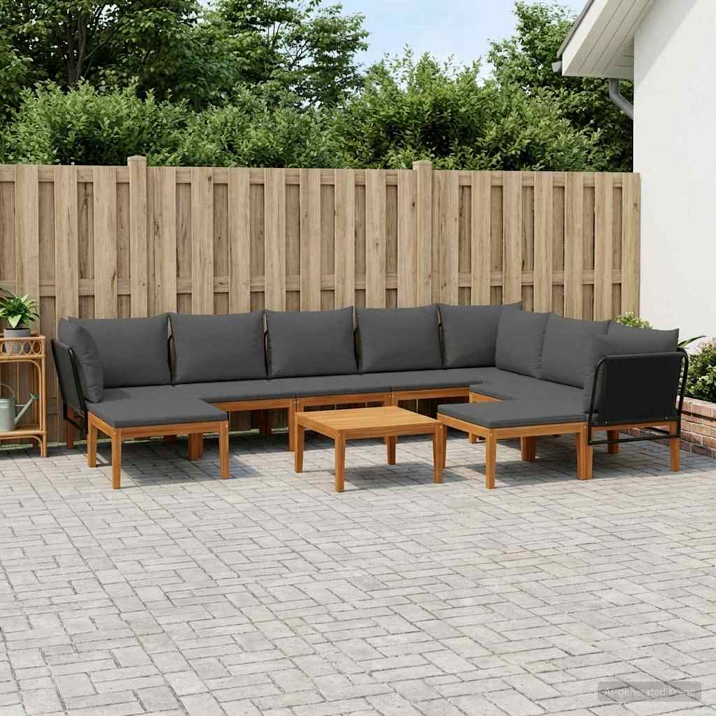 11 pcs Massief acaciahout & touw Naturel is nu te koop bij PeponiXL, paradijselijk wonen!