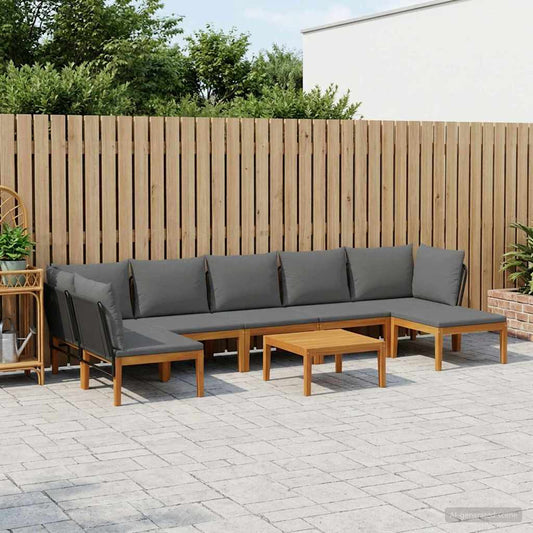 8 pcs Massief acaciahout & touw Naturel is nu te koop bij PeponiXL, paradijselijk wonen!