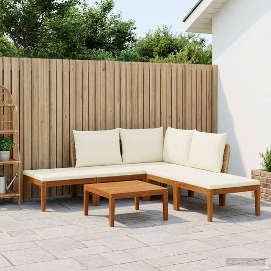 6 pcs Massief acaciahout & touw Naturel is nu te koop bij PeponiXL, paradijselijk wonen!