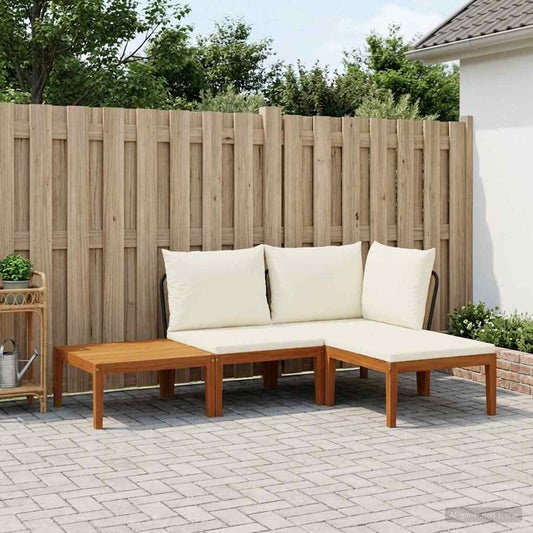 4 pcs Massief acaciahout & touw Naturel is nu te koop bij PeponiXL, paradijselijk wonen!