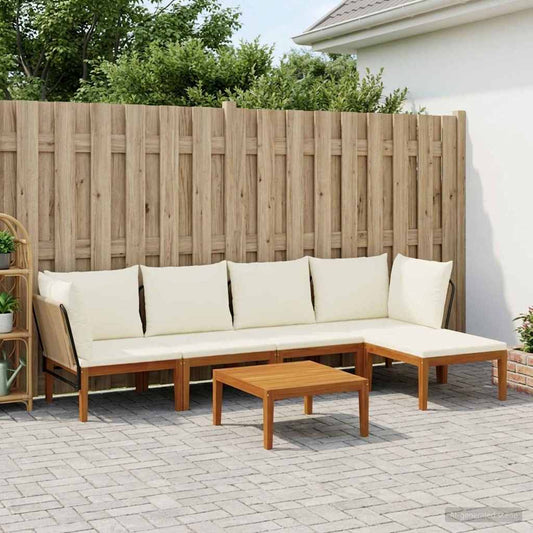 6 pcs Massief acaciahout & touw Naturel is nu te koop bij PeponiXL, paradijselijk wonen!