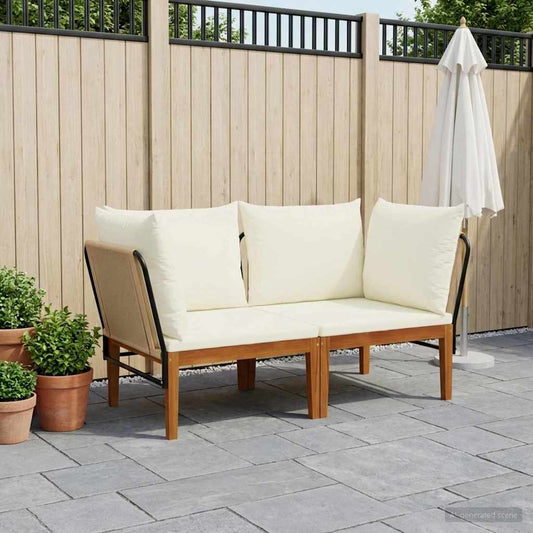 2 pcs Massief acaciahout & touw Naturel is nu te koop bij PeponiXL, paradijselijk wonen!