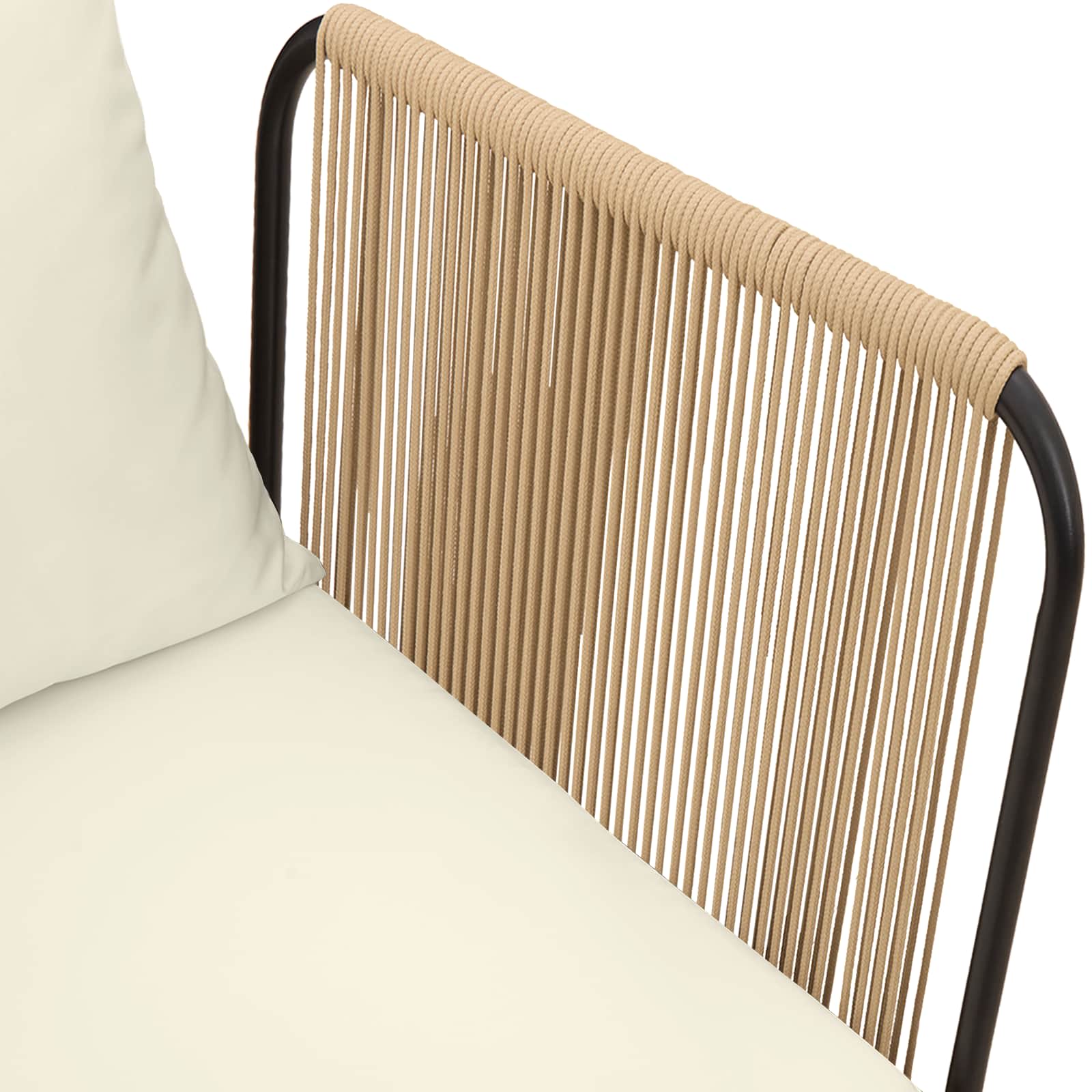 3 pcs Massief acaciahout & touw Naturel is nu te koop bij PeponiXL, paradijselijk wonen!