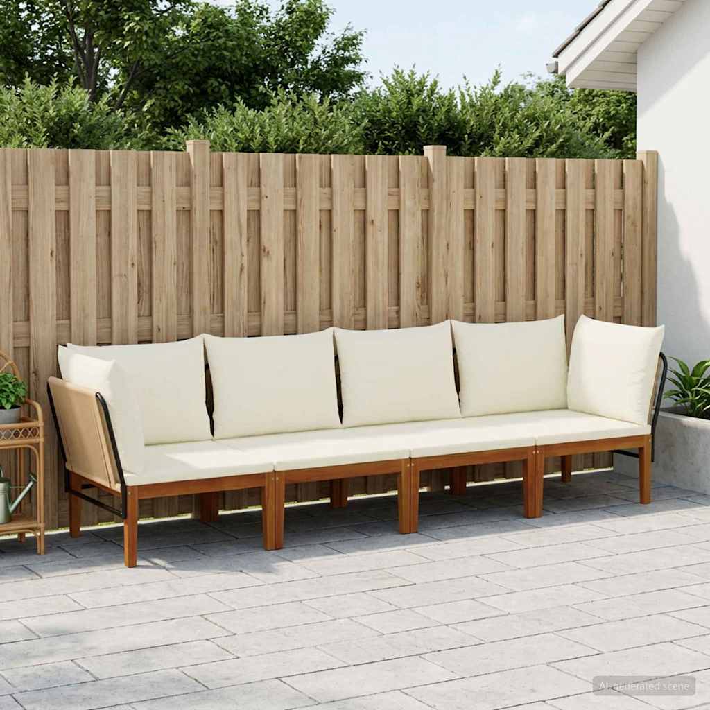 4 pcs Massief acaciahout & touw Naturel is nu te koop bij PeponiXL, paradijselijk wonen!
