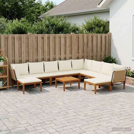 11 pcs Massief acaciahout & touw Naturel is nu te koop bij PeponiXL, paradijselijk wonen!