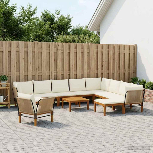 12 pcs Massief acaciahout & touw Naturel is nu te koop bij PeponiXL, paradijselijk wonen!