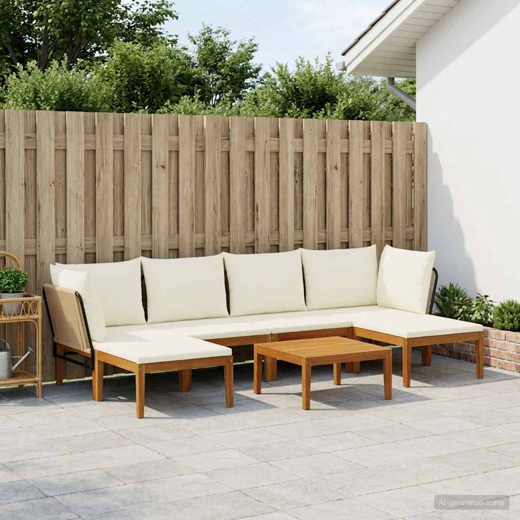 7 pcs Massief acaciahout & touw Naturel is nu te koop bij PeponiXL, paradijselijk wonen!