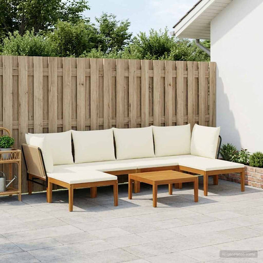 7 pcs Massief acaciahout & touw Naturel is nu te koop bij PeponiXL, paradijselijk wonen!