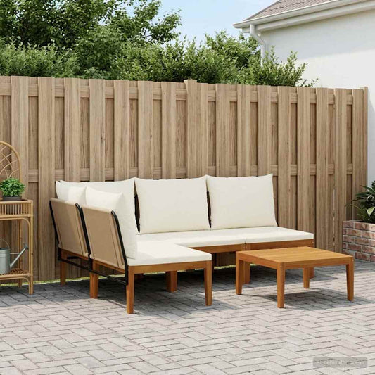 5 pcs Massief acaciahout & touw Naturel is nu te koop bij PeponiXL, paradijselijk wonen!