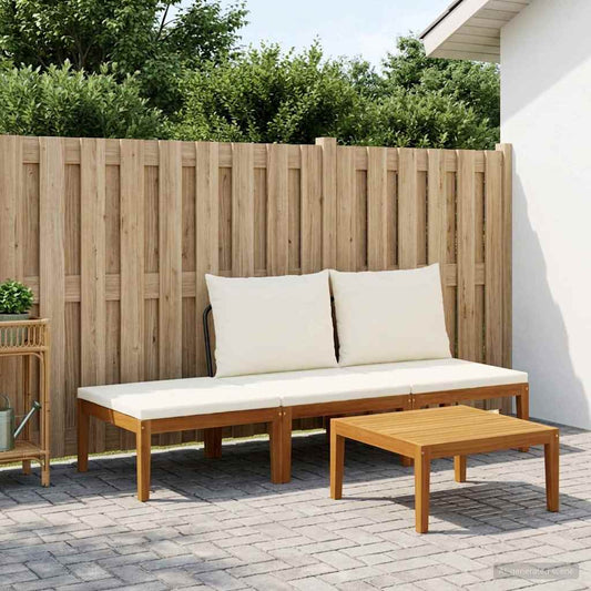 4 pcs Massief acaciahout & touw Naturel is nu te koop bij PeponiXL, paradijselijk wonen!