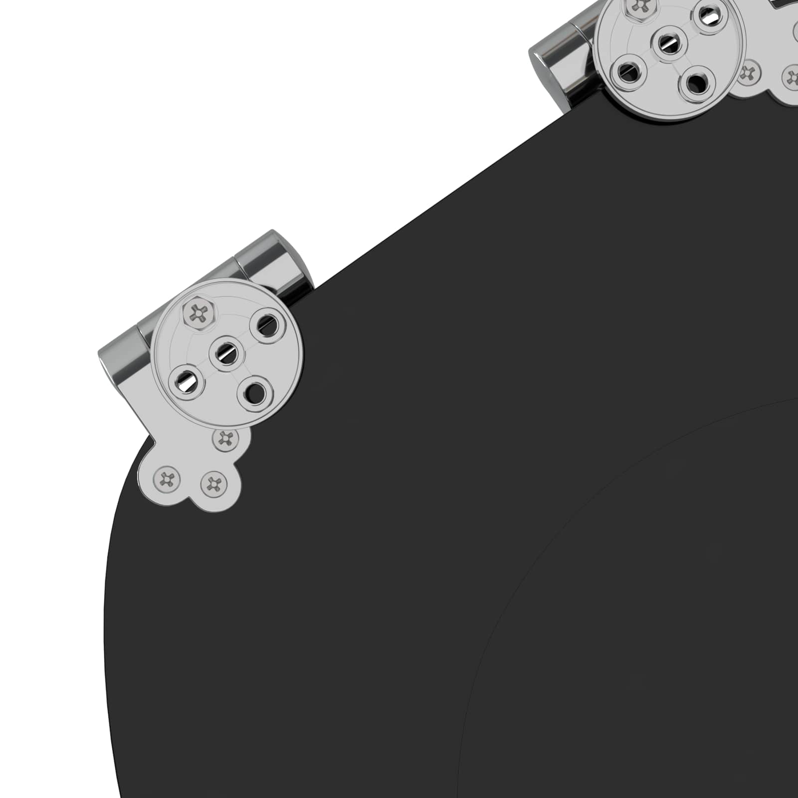 Toiletbril Zwart 44 x 38 cm MDF-plaat is nu te koop bij PeponiXL, paradijselijk wonen!