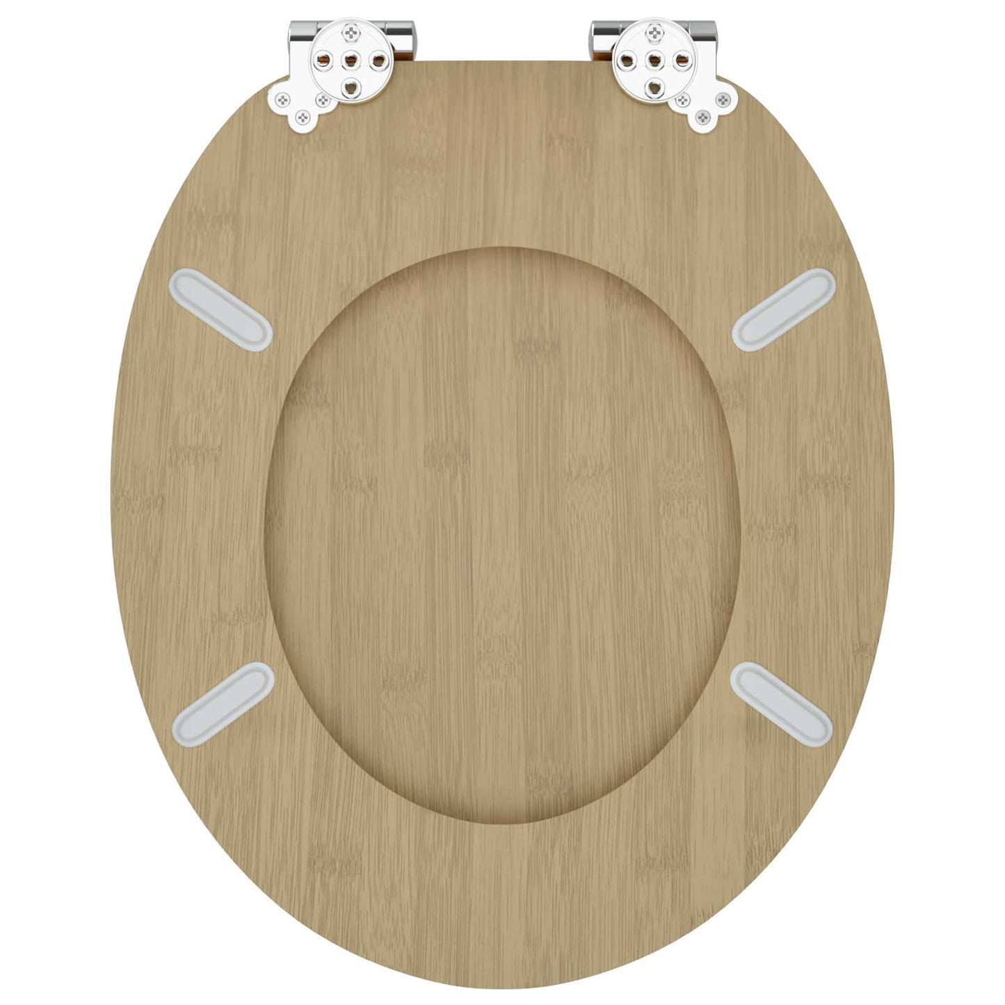 Toiletbril Lichte Bamboekleur 44 x 38 cm MDF-plaat is nu te koop bij PeponiXL, paradijselijk wonen!