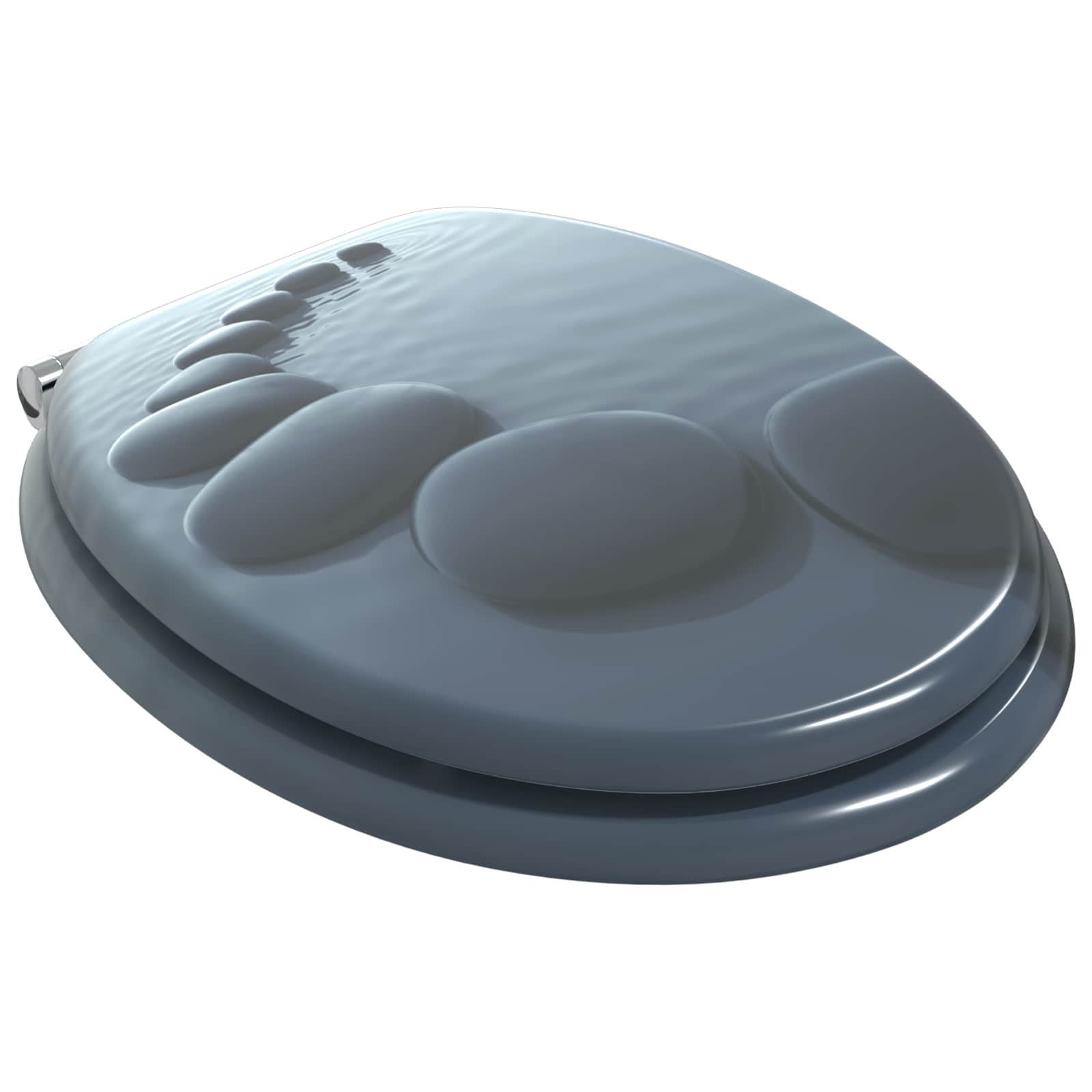 Toiletbril Grijs 44 x 38 cm MDF-plaat is nu te koop bij PeponiXL, paradijselijk wonen!