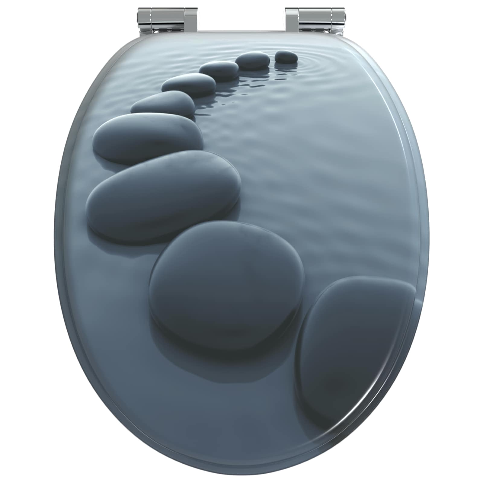 Toiletbril Grijs 44 x 38 cm MDF-plaat is nu te koop bij PeponiXL, paradijselijk wonen!