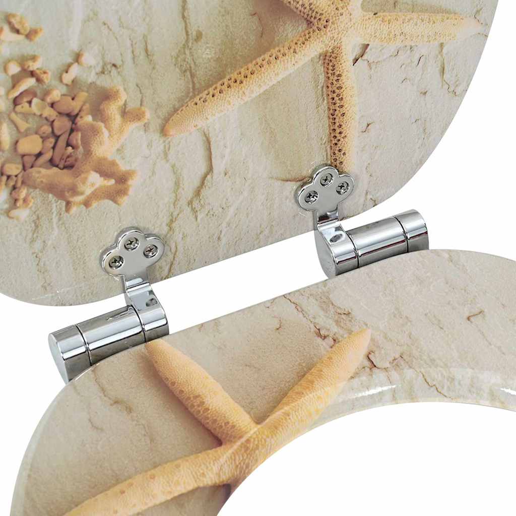 Toiletbril Geel en Wit 44 x 38 cm MDF-plaat is nu te koop bij PeponiXL, paradijselijk wonen!