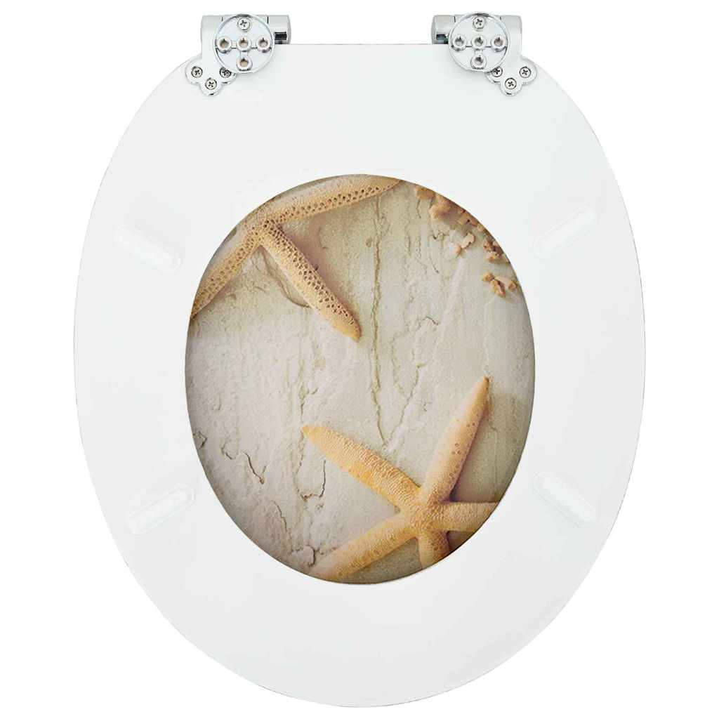 Toiletbril Geel en Wit 44 x 38 cm MDF-plaat is nu te koop bij PeponiXL, paradijselijk wonen!