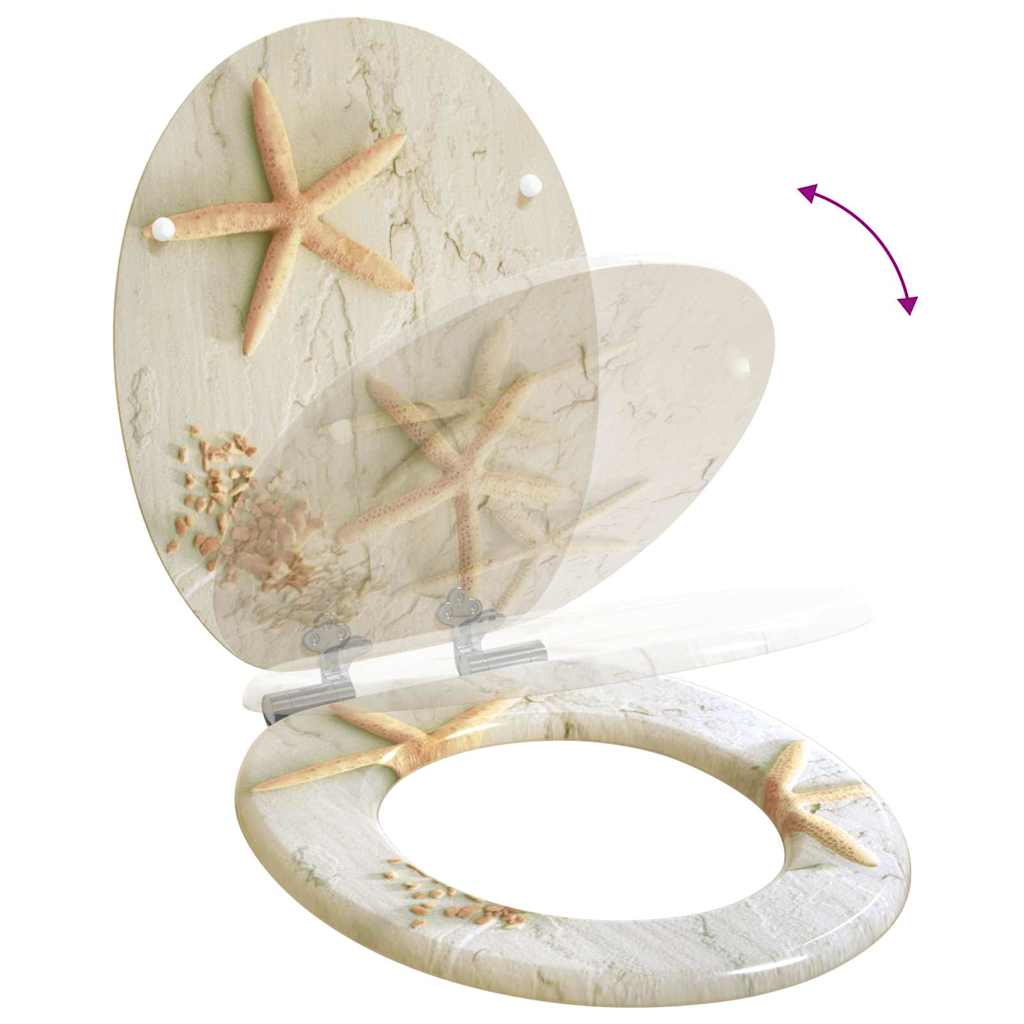 Toiletbril Geel en Wit 44 x 38 cm MDF-plaat is nu te koop bij PeponiXL, paradijselijk wonen!