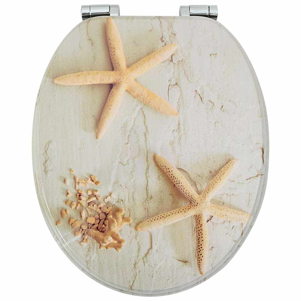 Toiletbril Geel en Wit 44 x 38 cm MDF-plaat is nu te koop bij PeponiXL, paradijselijk wonen!