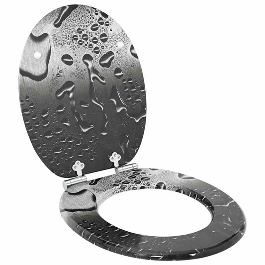 Toiletbril Grijs 44 x 38 cm MDF-plaat is nu te koop bij PeponiXL, paradijselijk wonen!