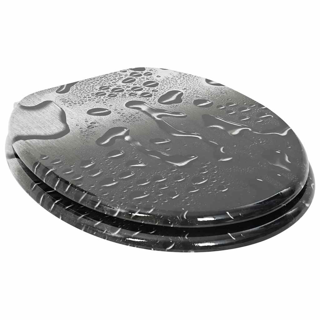 Toiletbril Grijs 44 x 38 cm MDF-plaat is nu te koop bij PeponiXL, paradijselijk wonen!