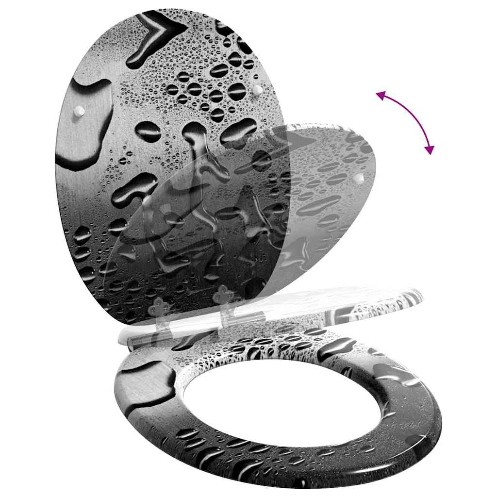 Toiletbril Grijs 44 x 38 cm MDF-plaat is nu te koop bij PeponiXL, paradijselijk wonen!