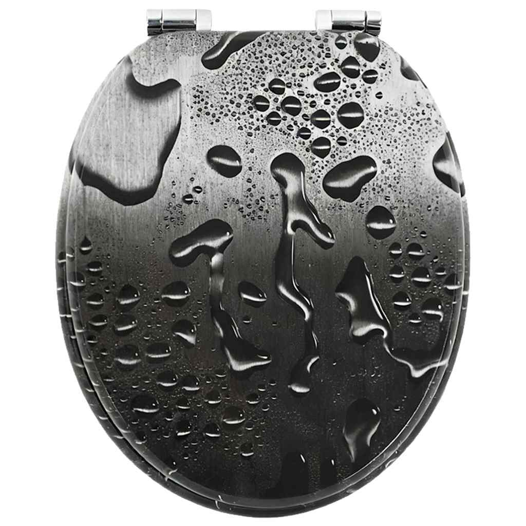 Toiletbril Grijs 44 x 38 cm MDF-plaat is nu te koop bij PeponiXL, paradijselijk wonen!