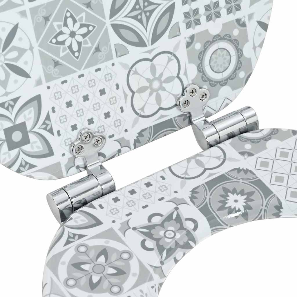 Toiletbril Blauw en Wit Porselein 44 x 38 cm MDF-plaat is nu te koop bij PeponiXL, paradijselijk wonen!