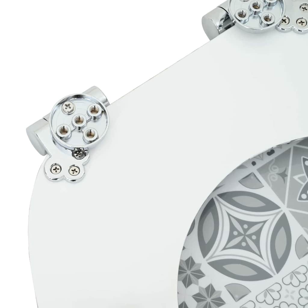 Toiletbril Blauw en Wit Porselein 44 x 38 cm MDF-plaat is nu te koop bij PeponiXL, paradijselijk wonen!