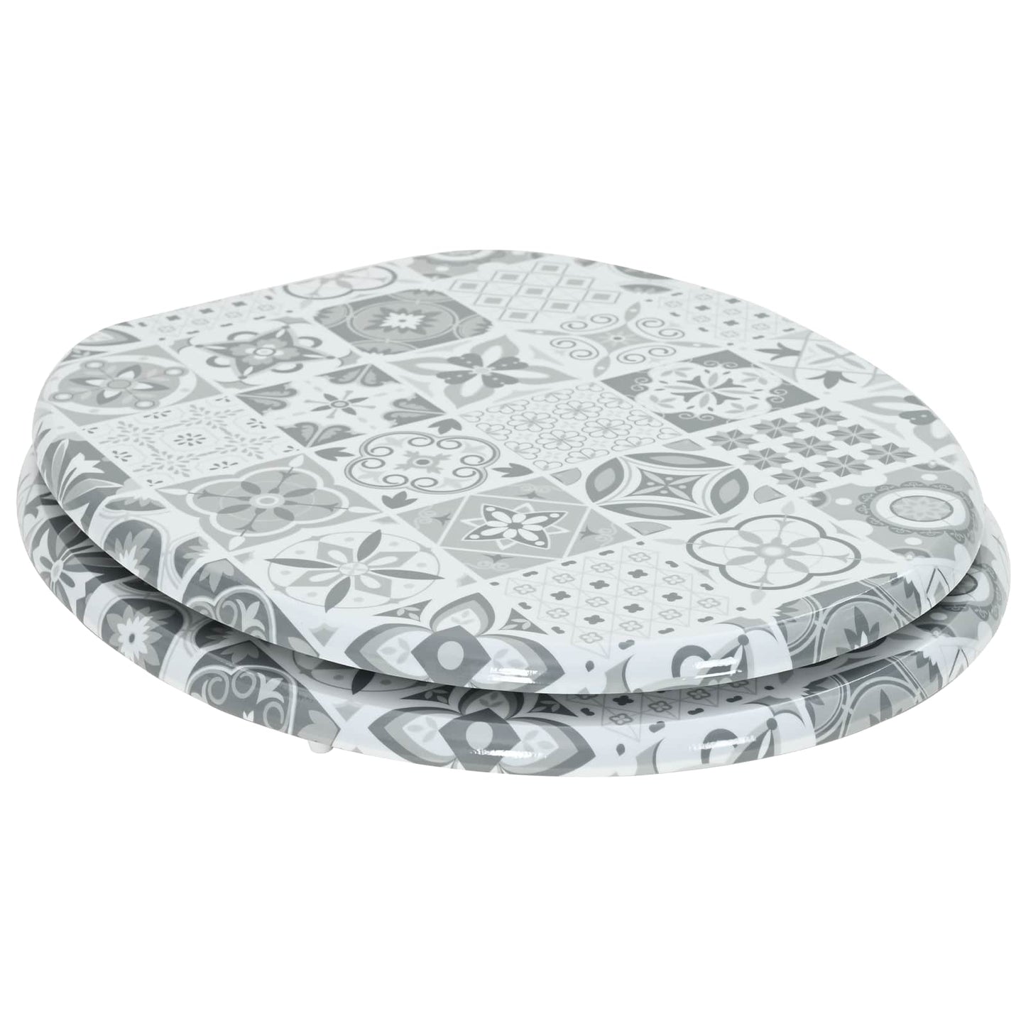 Zachte sluit toiletbril Grijs 44 x 38 cm MDF-plaat is nu te koop bij PeponiXL, paradijselijk wonen!