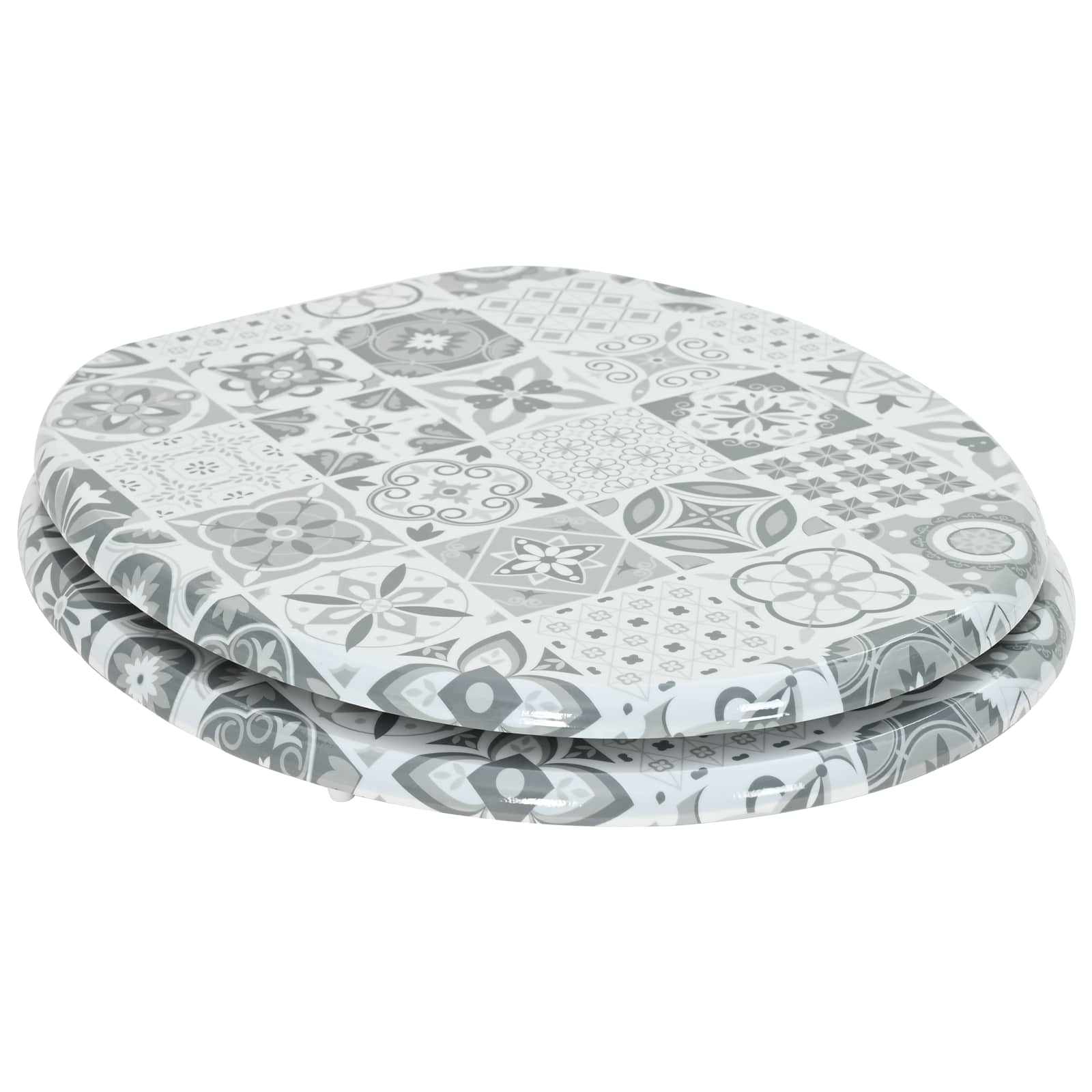 Zachte sluit toiletbril Grijs 44 x 38 cm MDF-plaat is nu te koop bij PeponiXL, paradijselijk wonen!