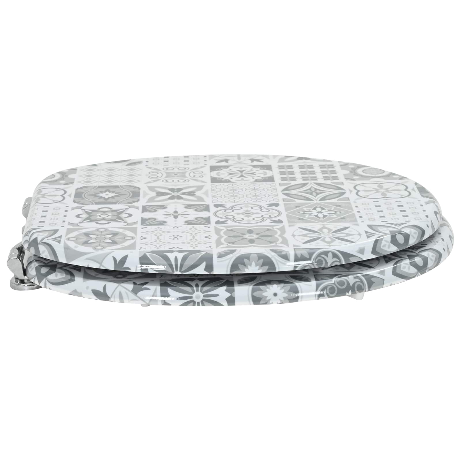 Zachte sluit toiletbril Grijs 44 x 38 cm MDF-plaat is nu te koop bij PeponiXL, paradijselijk wonen!