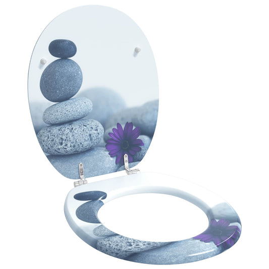 Toiletbril Grijs 44 x 38 cm MDF-plaat is nu te koop bij PeponiXL, paradijselijk wonen!