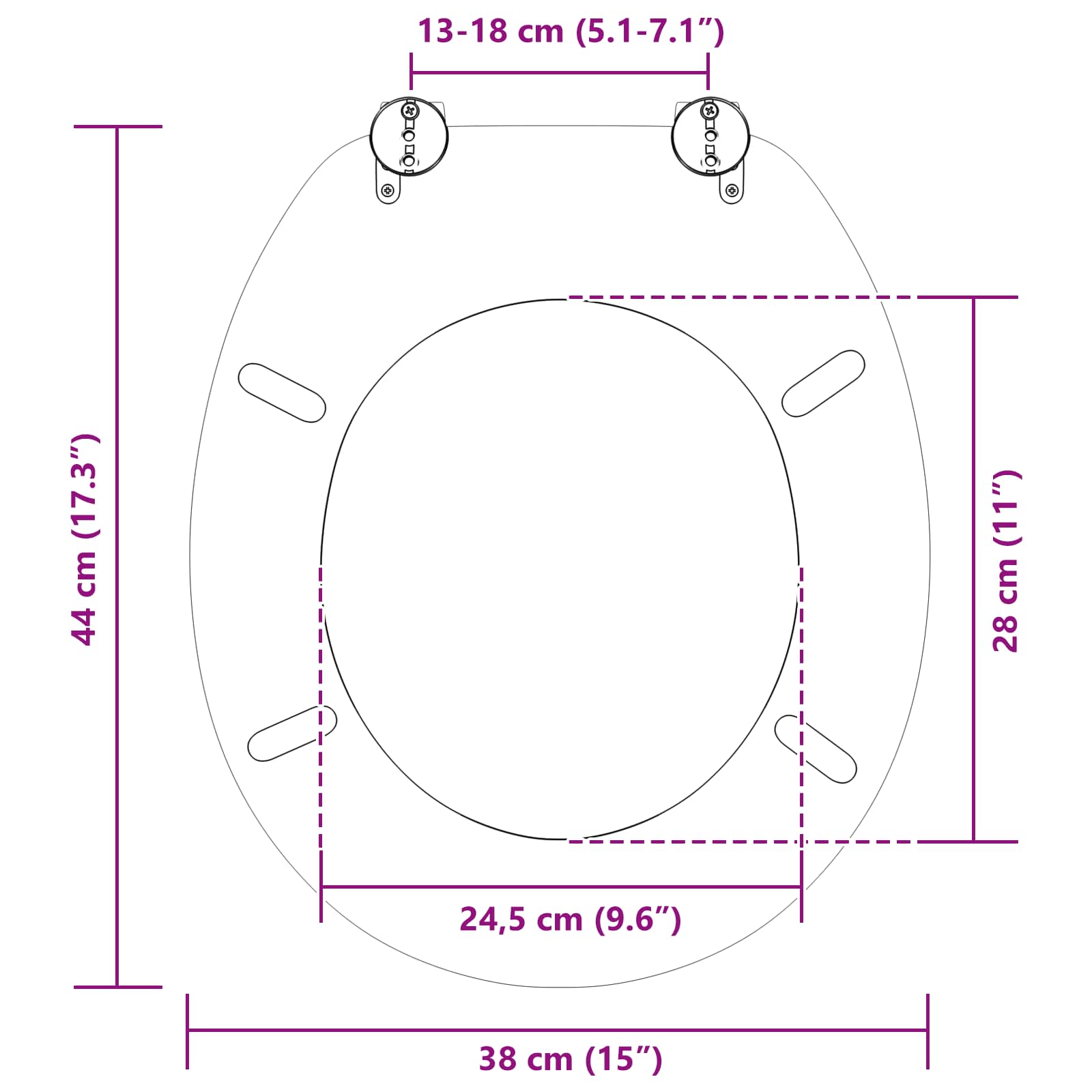 Zachte sluit toiletbril Grijs 44 x 38 cm MDF-plaat is nu te koop bij PeponiXL, paradijselijk wonen!