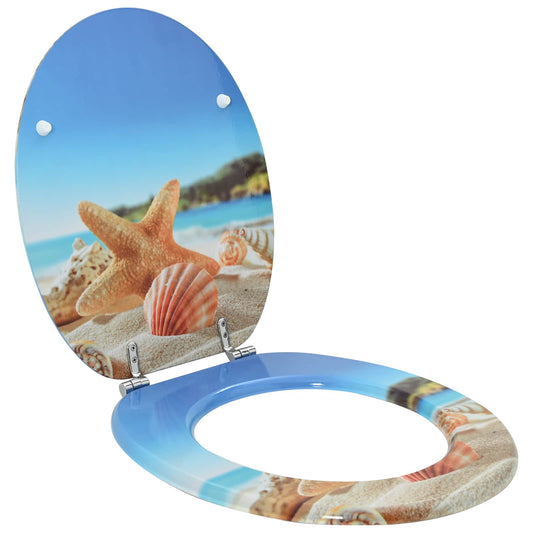 Toiletbril Lichtblauw 44 x 38 cm MDF-plaat is nu te koop bij PeponiXL, paradijselijk wonen!